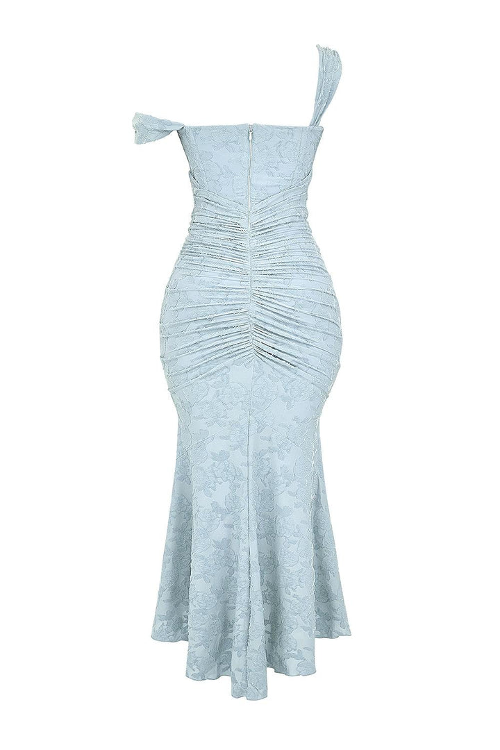 Elegant Floral Lace Maxi Dress for Women with Square Neck Sleeveless Corset Mermaid Formal Wedding Guest Style