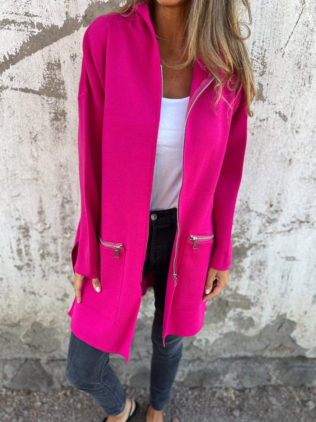 Effortless Knit Cardigan Sweater for Women with Open Front Long Sleeve Longline Relaxed Casual Style
