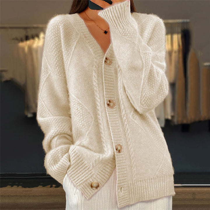Comfortable Cable Knit Cardigan Sweater for Women – view 3