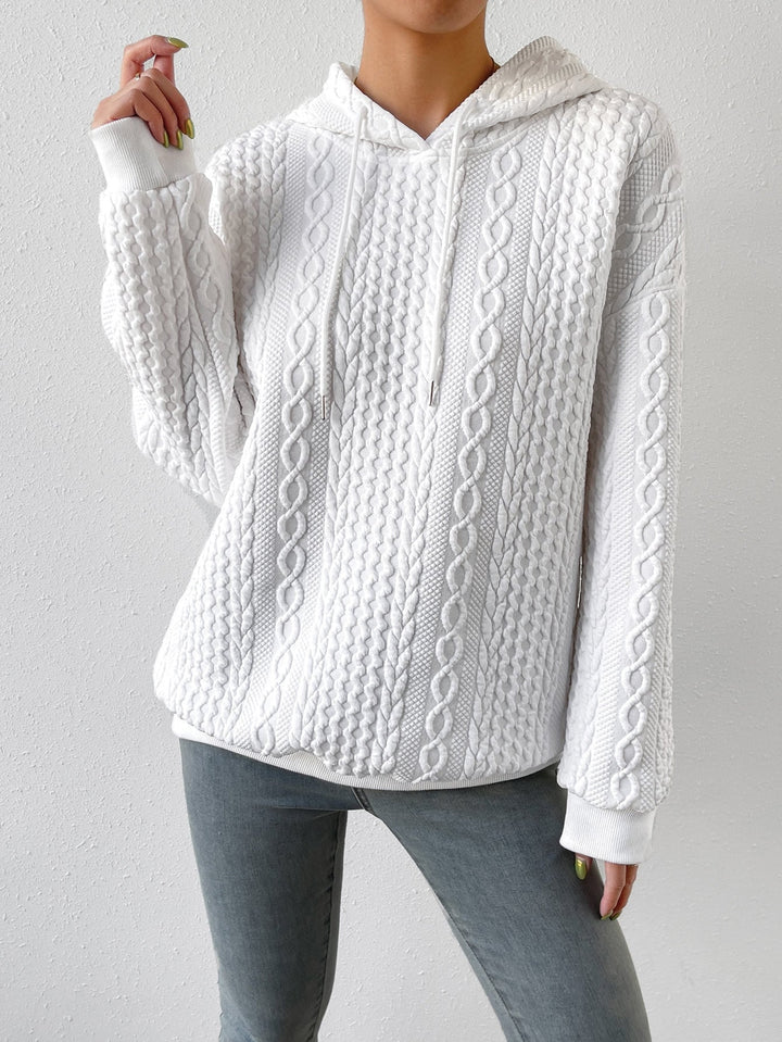 Comfortable Cable Knit Hoodie for Women