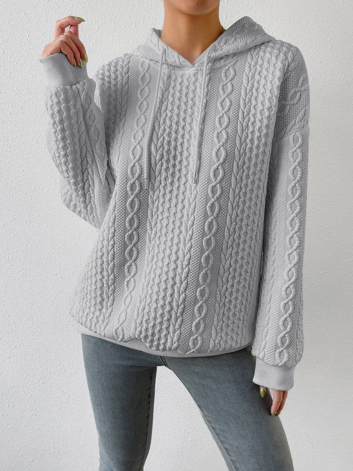 Comfortable Cable Knit Hoodie for Women – view 4