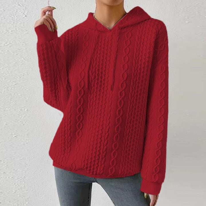 Comfortable Cable Knit Hoodie for Women – view 5