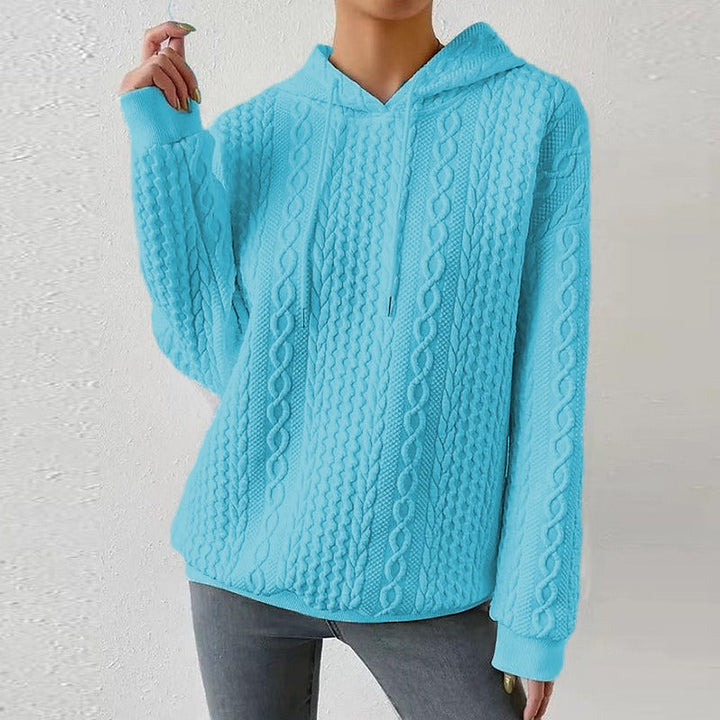 Comfortable Cable Knit Hoodie for Women – view 7