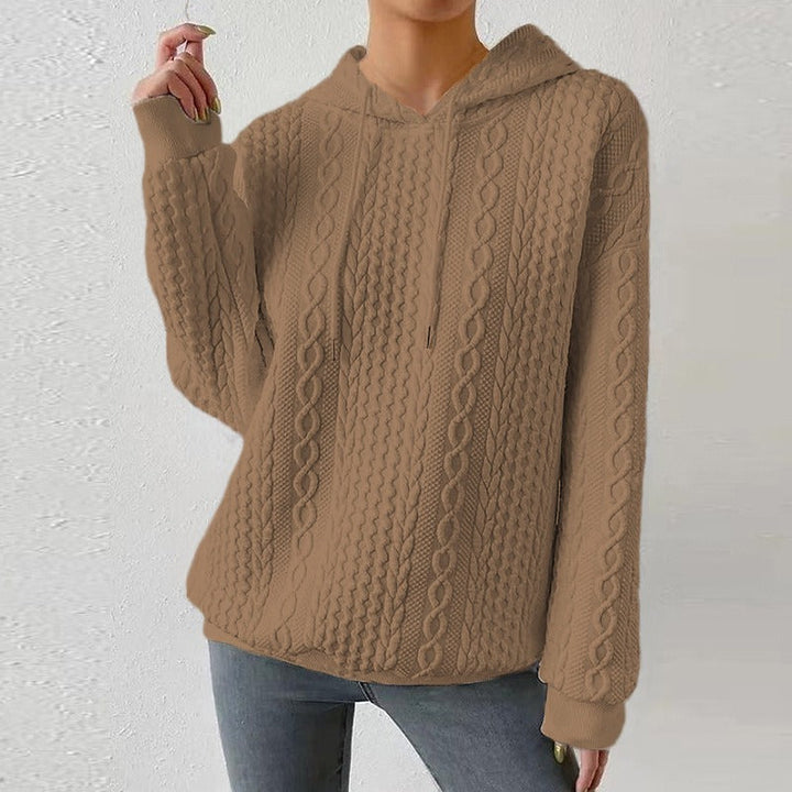 Comfortable Cable Knit Hoodie for Women – view 8