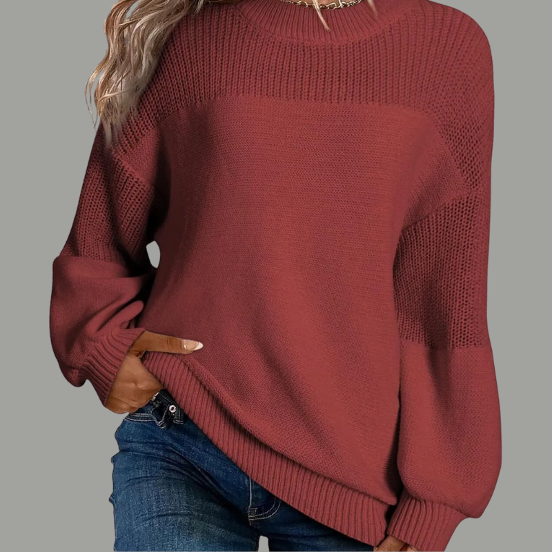 Comfortable Colorblock Knit Sweater for Women – view 2