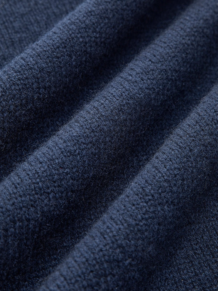 Comfortable Denim Trim Polo Sweater for Women – view 5