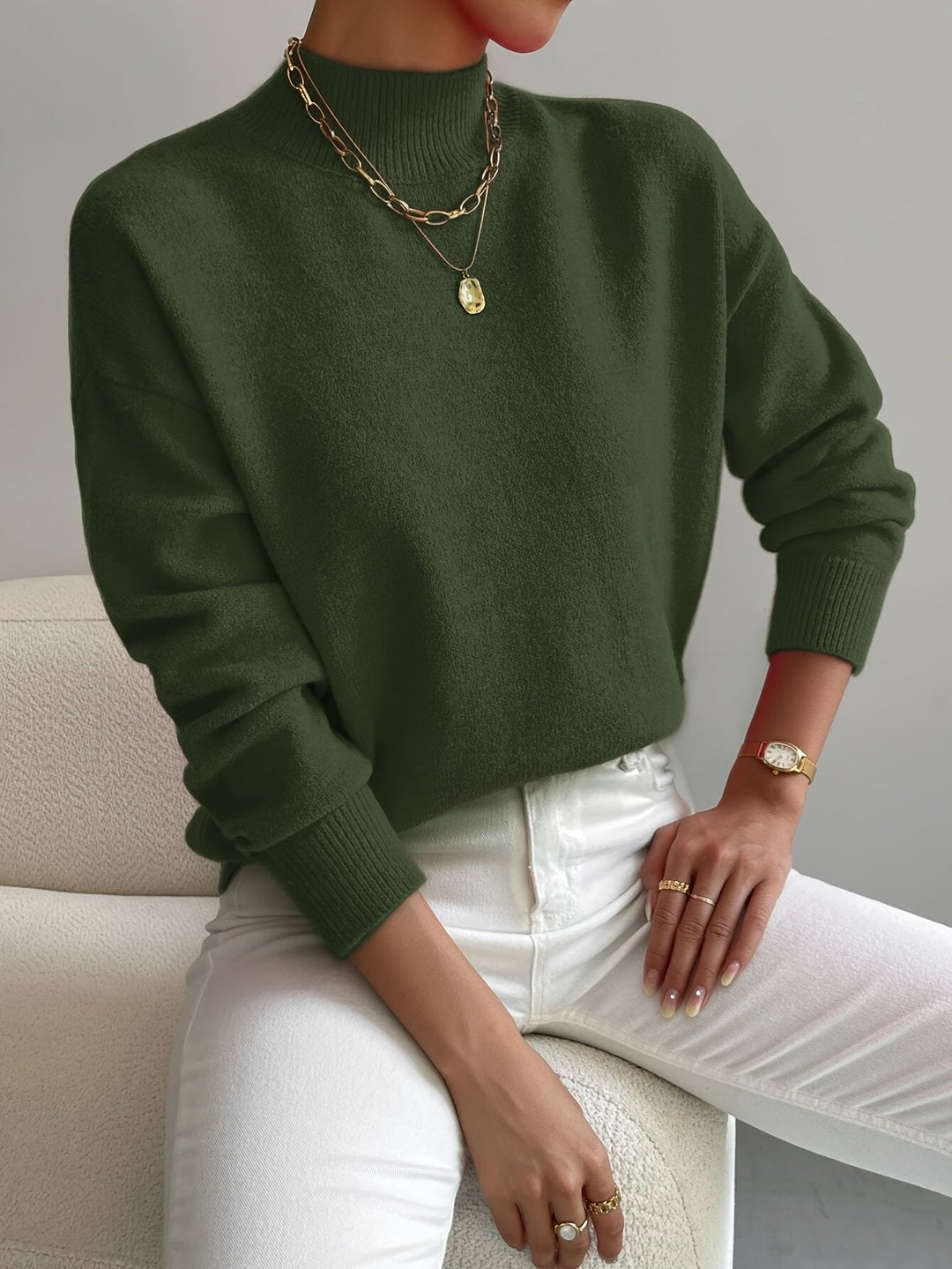 Comfortable Mock Neck Sweater for Women – view 8