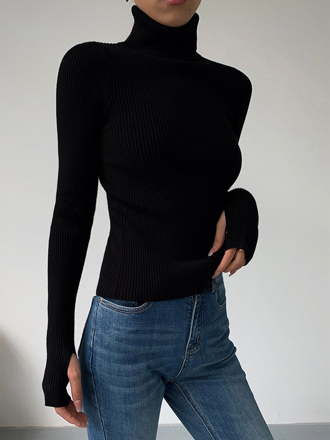 Comfortable Ribbed Knit Sweater for Women – view 7