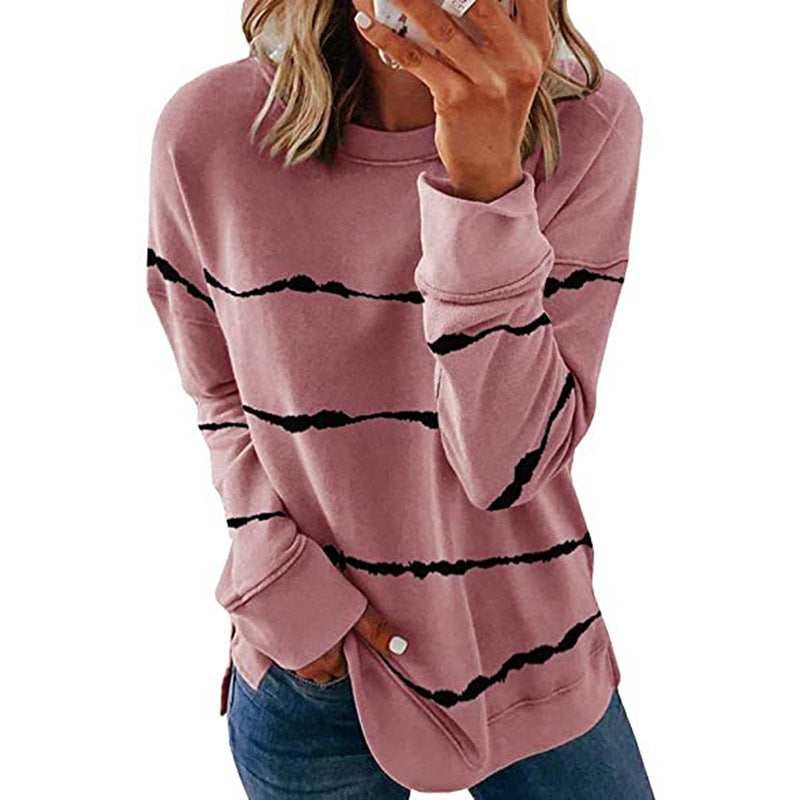 Comfortable Striped Sweatshirt for Women