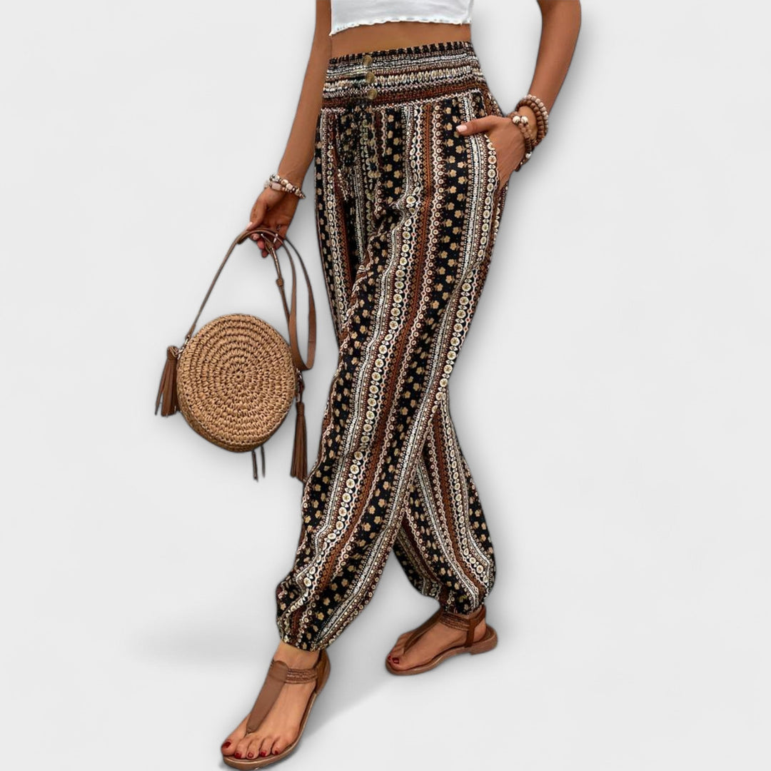 Effortless Boho Print Wide Leg Pants for Women – view 5