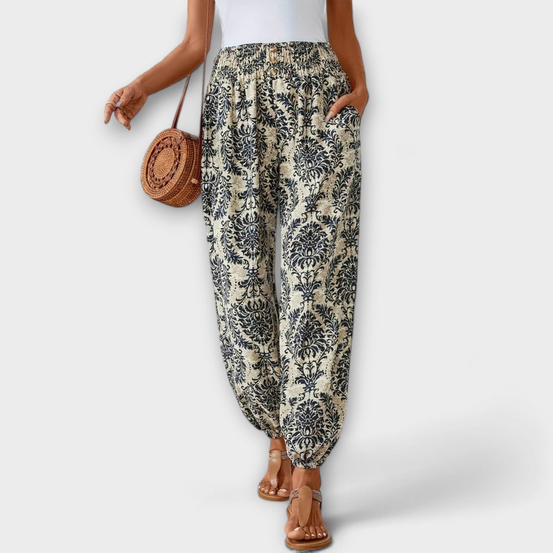 Effortless Boho Print Wide Leg Pants for Women – view 8