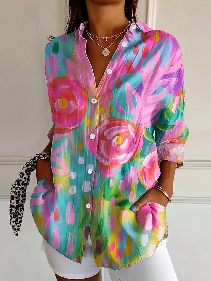 Effortless Chiffon Floral Blouse for Women