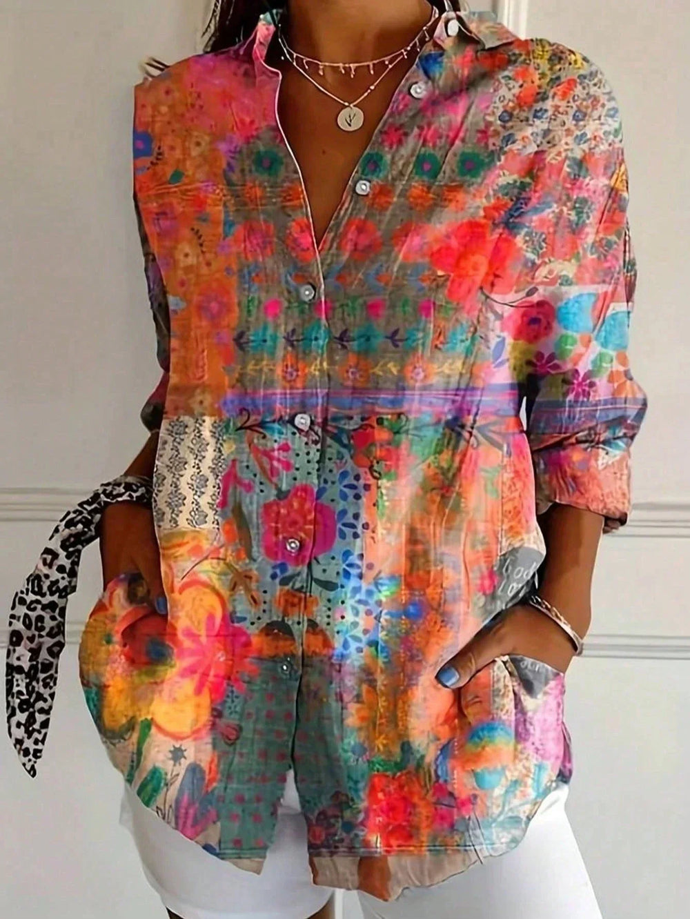 Effortless Chiffon Floral Blouse for Women – view 2