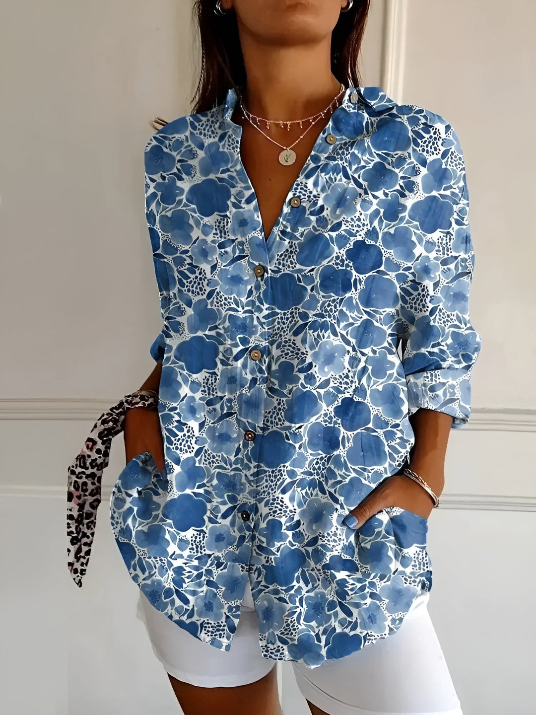 Effortless Floral Print Blouse for Women