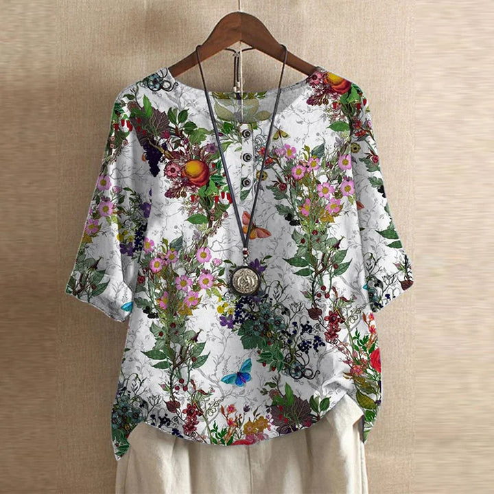 Effortless Patchwork Print Blouse for Women – view 10
