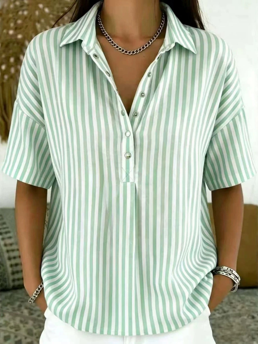 Effortless Striped Blouse for Women