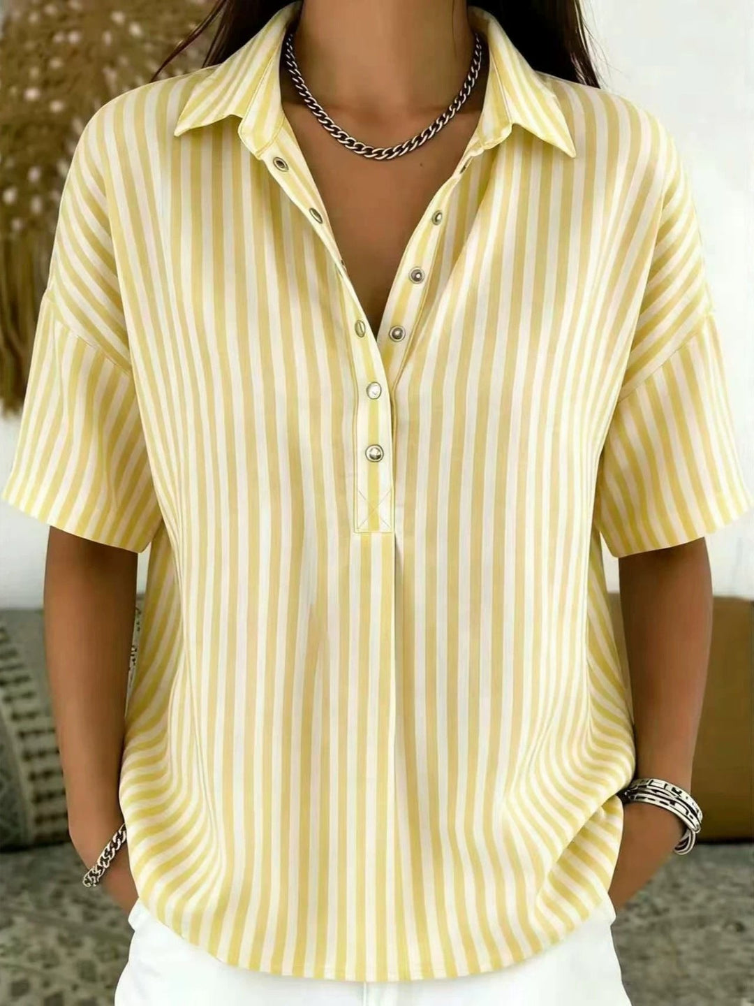 Effortless Striped Blouse for Women – view 3