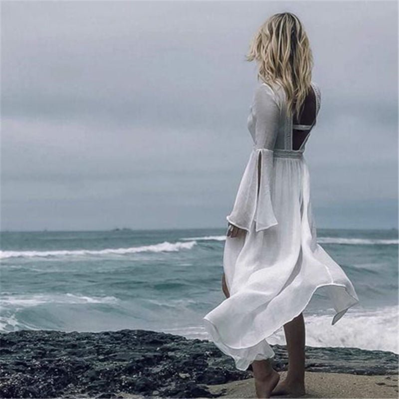 Effortless White Kimono Cover Up for Women – view 7