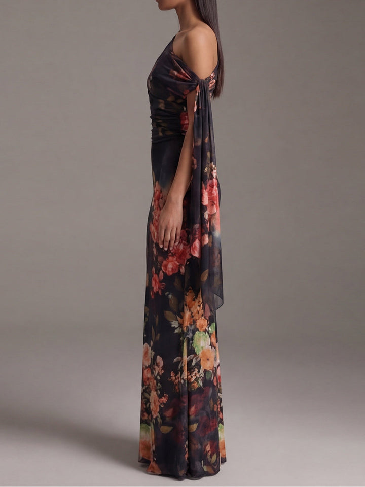 Elegant Black Floral Maxi Dress for Women – view 3