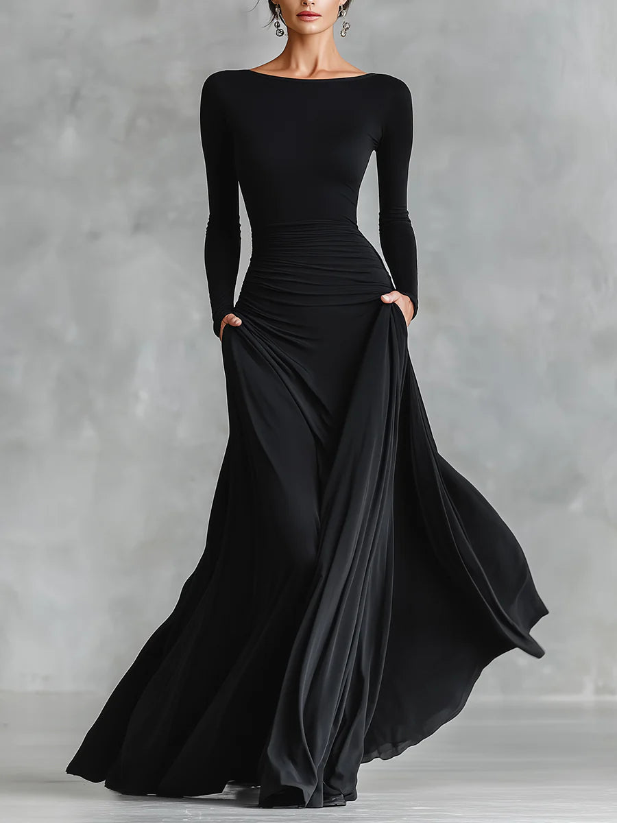 Elegant Black Maxi Dress for Women