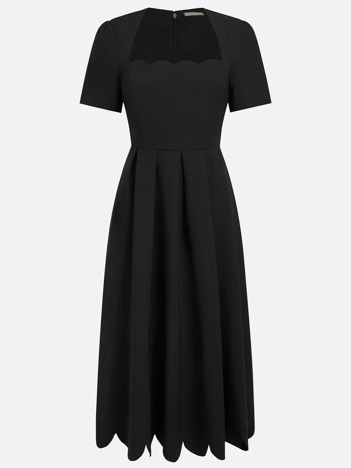 Elegant Black Midi Dress for Women – view 3