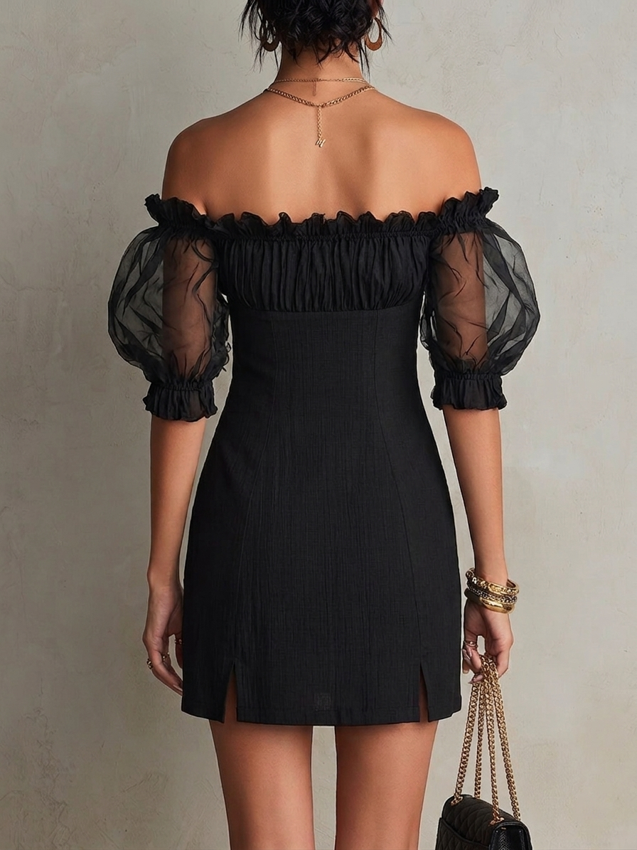 Elegant Black Mini Dress for Women – view 2