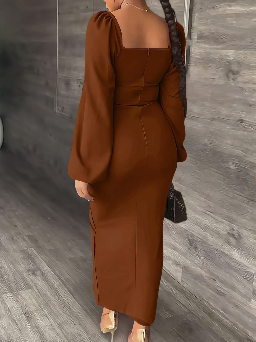 Elegant Bodycon Midi Dress for Women – view 6