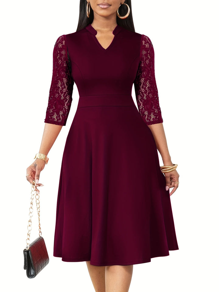 Elegant Lace Midi Dress for Women – view 5