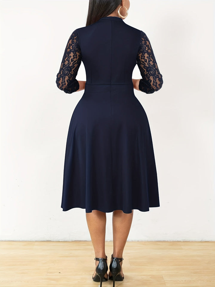Elegant Lace Midi Dress for Women – view 9