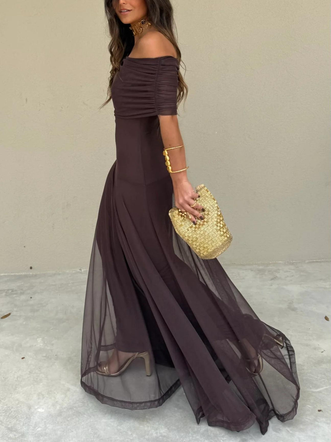 Elegant Mesh Maxi Dress for Women – view 3