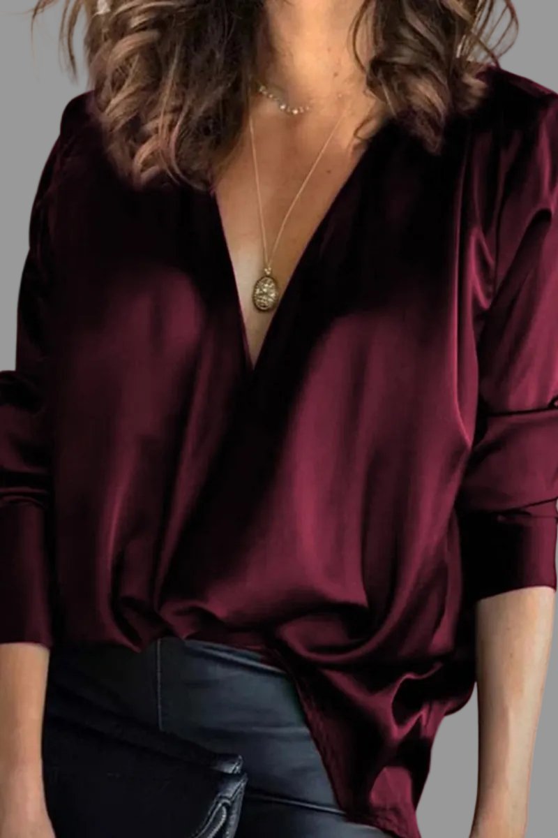 Elegant Satin Blouse for Women – view 2