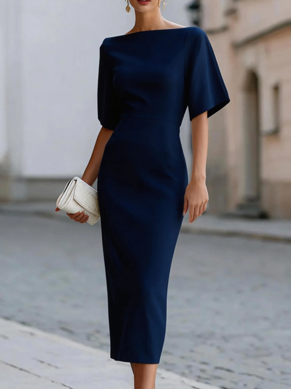 Elegant Sheath Midi Dress for Women – view 5