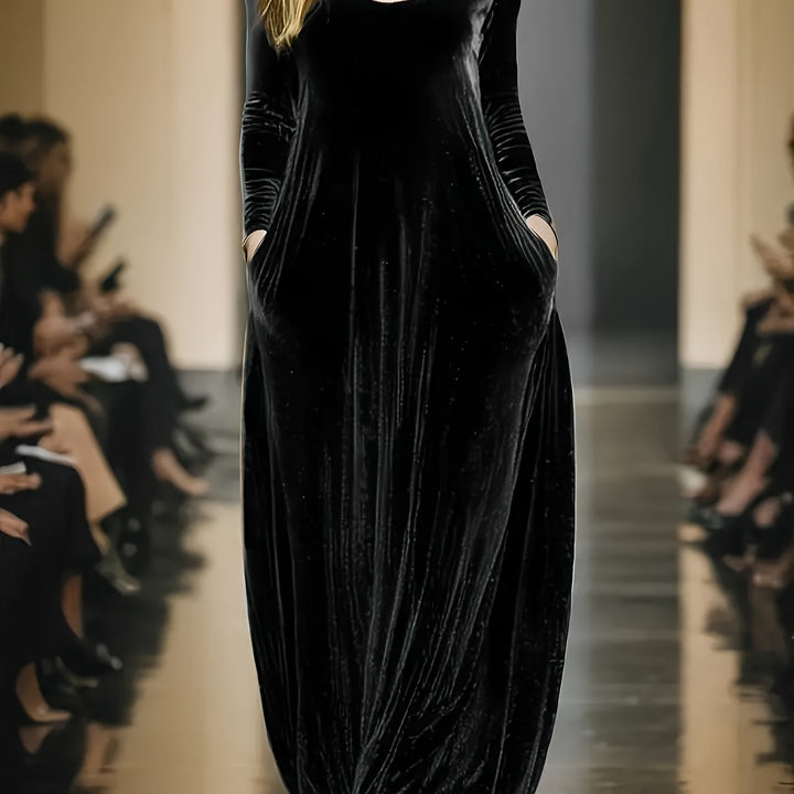 Elegant Velvet Maxi Dress for Women – view 14