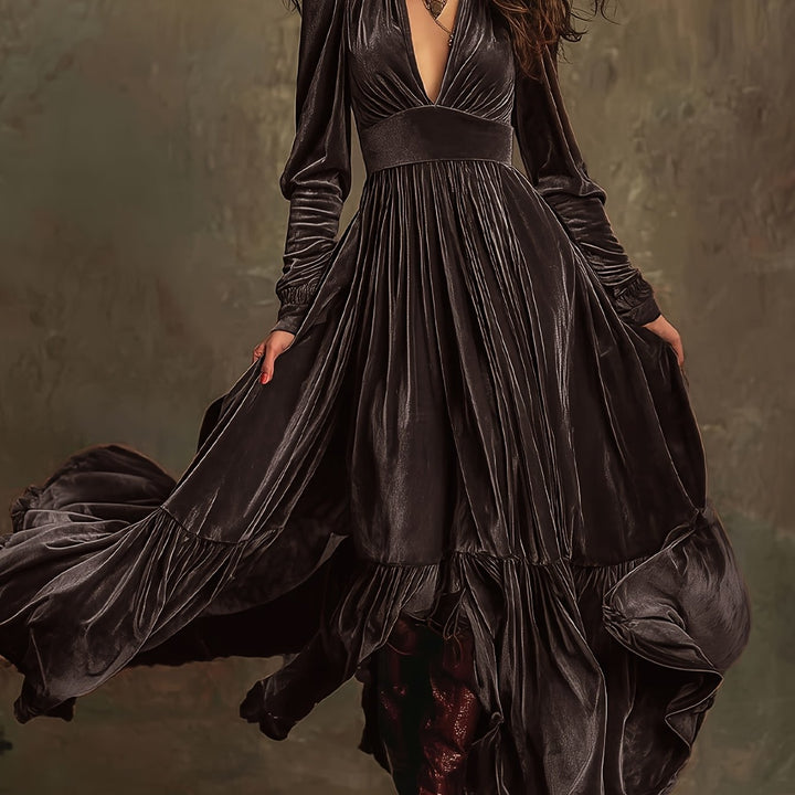 Elegant Velvet Maxi Dress for Women – view 18