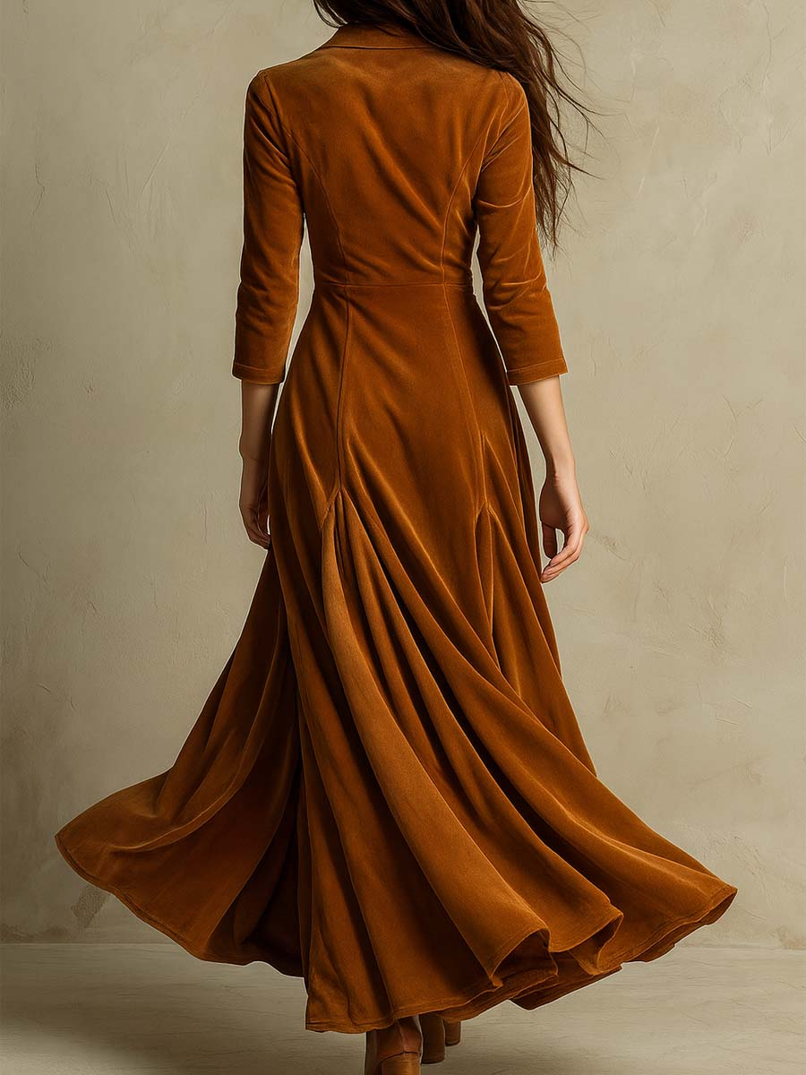 Elegant Velvet Maxi Dress for Women – view 2