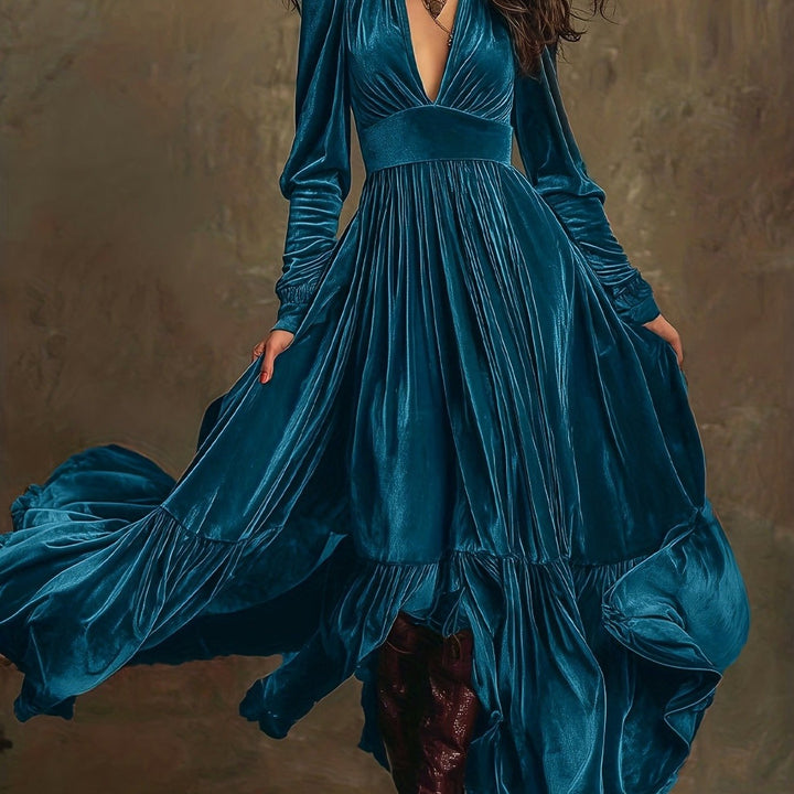 Elegant Velvet Maxi Dress for Women – view 21