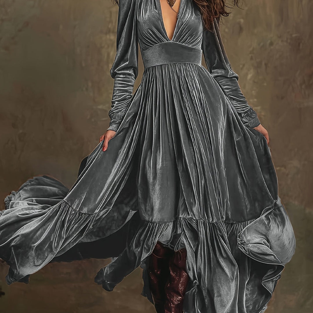 Elegant Velvet Maxi Dress for Women – view 22
