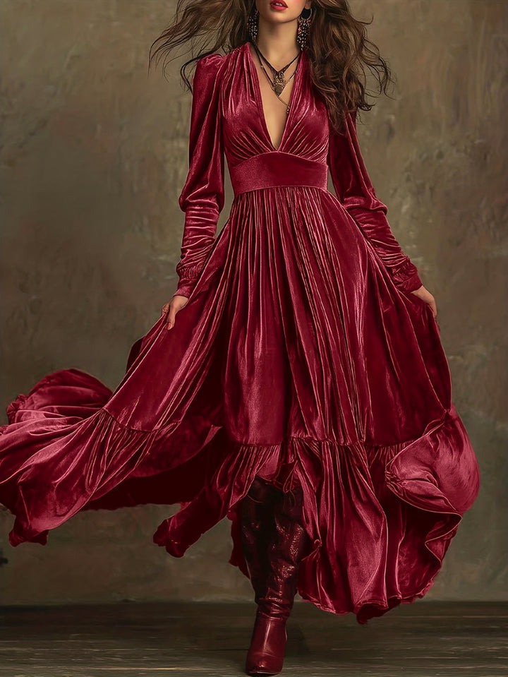 Elegant Velvet Maxi Dress for Women – view 3