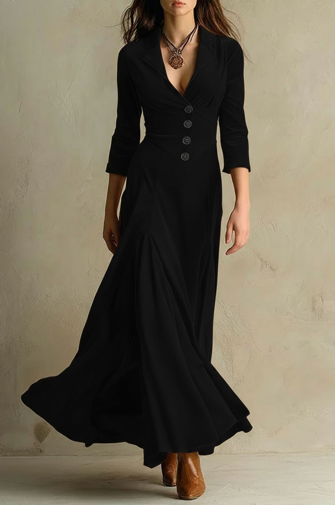 Elegant Velvet Maxi Dress for Women – view 7
