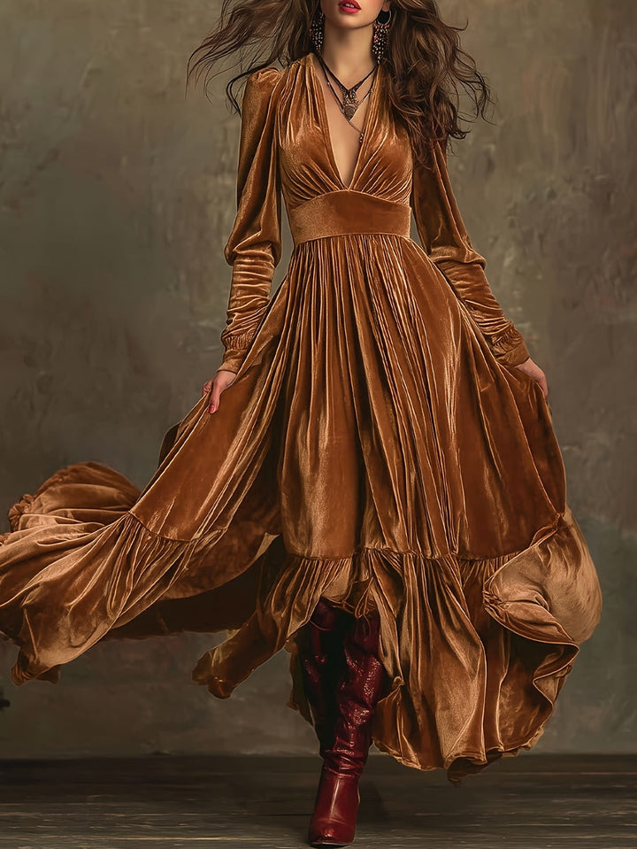 Elegant Velvet Maxi Dress for Women – view 9