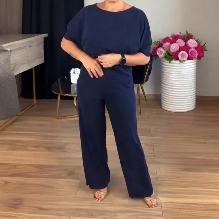 Elegant Three Piece Set for Women with Open Front Duster Cardigan Sleeveless Top Wide Leg Pant Formal Style